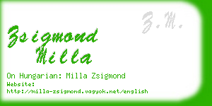 zsigmond milla business card